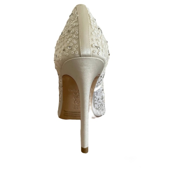 BELLA BELLE - NEW - ELSA IVORY
Illusion Mesh Ivory Sequin Heels - Size 9 - Picture 12 of 15